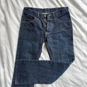 Low Rise Flare Jeans Button Fly Vintage XS